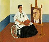 Self Portrait with the Portrait of Doctor Farill by Frida Kahlo
